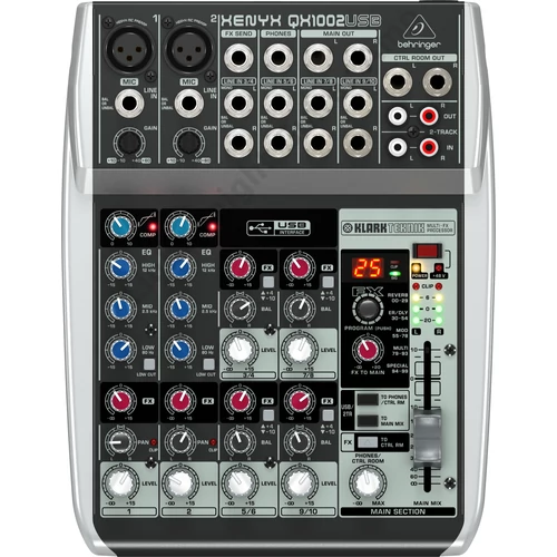 Behringer Xenyx QX1002USB Effektes Keverő USB-csatlakozóval