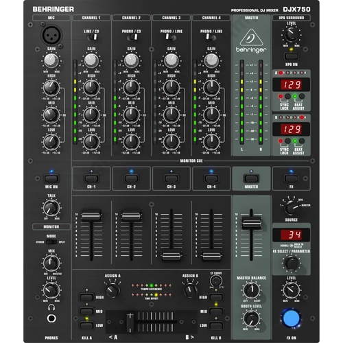Behringer Pro Mixer DJX750 5-Csatornás DJ Mixer
