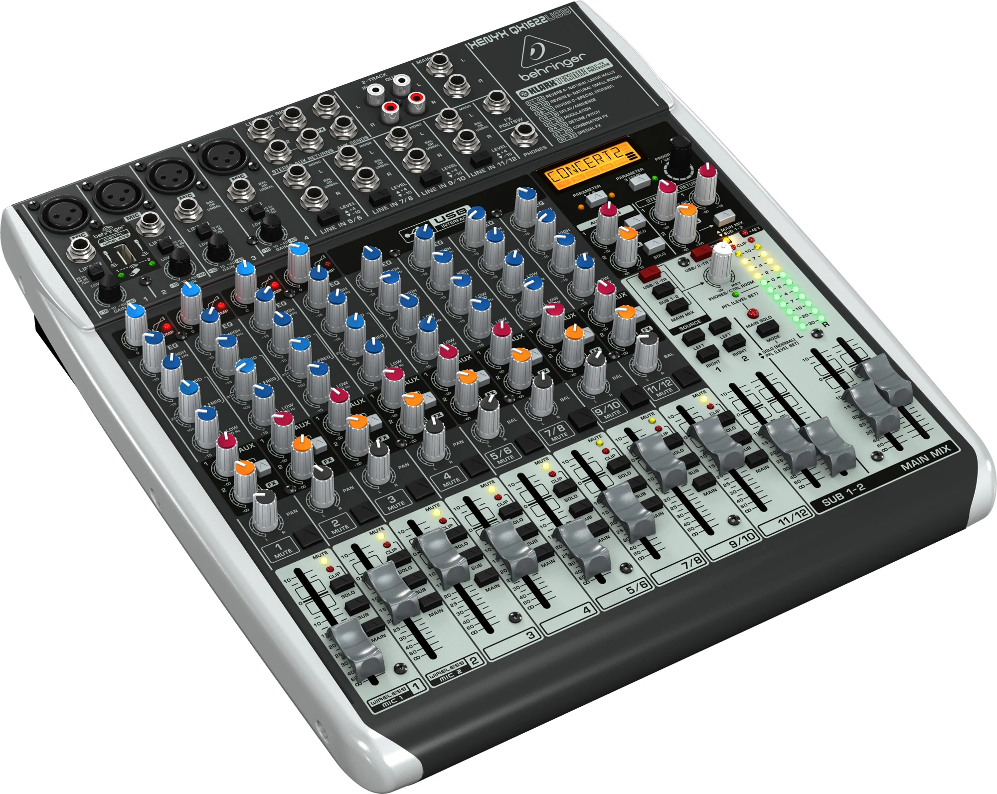 Behringer Xenyx QX1622USB Effektes Keverő USB-csatlakozóval