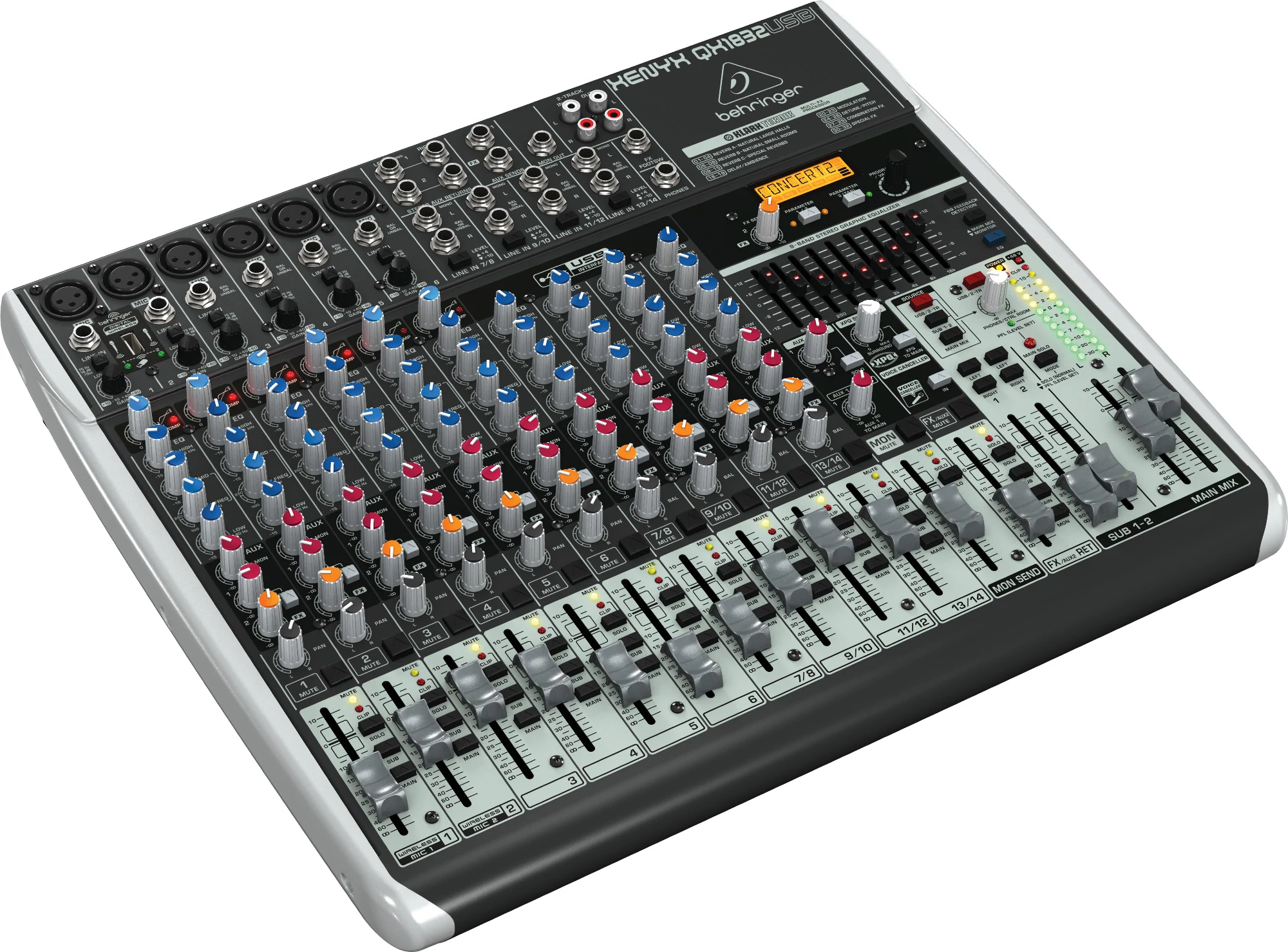 Behringer Xenyx QX1832USB Effektes Keverő USB-csatlakozóval