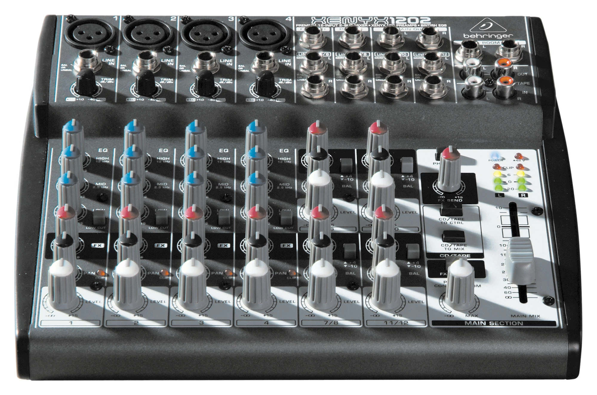 Behringer Xenyx 1202 Prémium 12-Input 2-Busz Mixer XENYX Mikrofon Előerősítővel